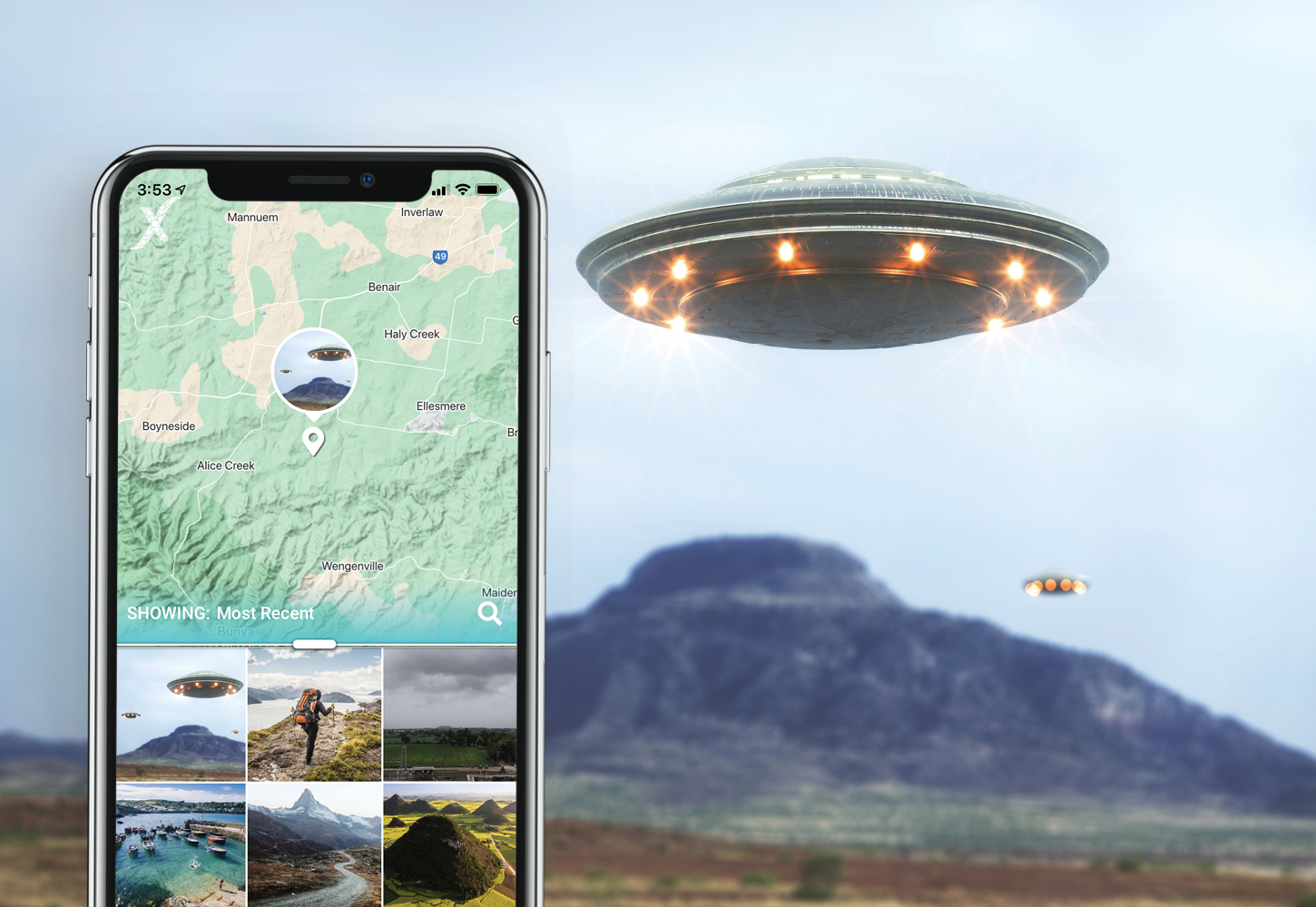 Map UFO and UAP sightings on PicTrax